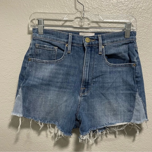 Frame Women Le Vintage Denim Shorts 25" Light Wash
Cut Off Distressed High Rise - Picture 1 of 6